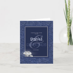 Denim- und Diamanten-Einladung Einladung