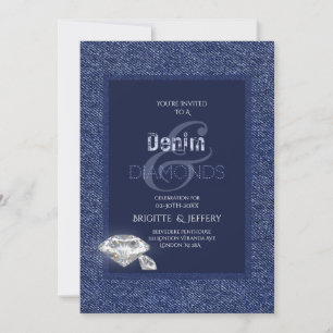Denim- und Diamanten-Einladung Einladung