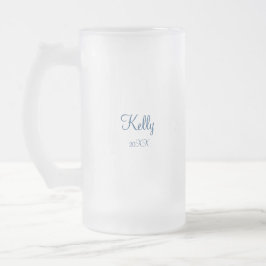 Denim und Diamanten rustikal, bezaubernd Mattglas Bierglas