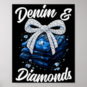 Denim und Diamanten verneigen sich vor glamouröser Poster