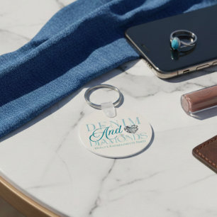 Denim und Diamanten Western-Junggesellinnenabschie Schlüsselanhänger