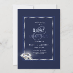 Denim- und Diamanteneinladung Einladung