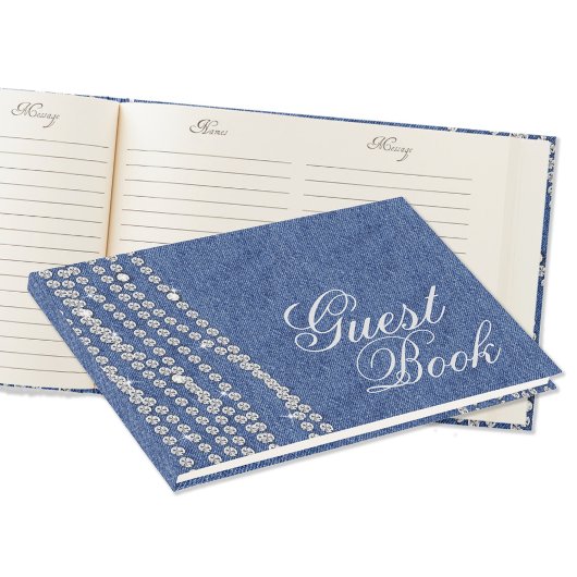 Denim und Diamond Birthday Party Guest Book Gästebuch
