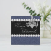 Denim und Diamond-Party Einladungen (Stehend Vorderseite)