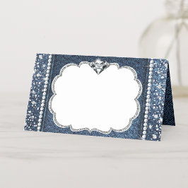 Denim und Diamond Platzkarte