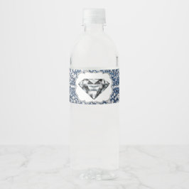 Denim und Diamond Water Flaschen Labels Wasserflaschenetikett