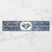 Denim und Diamond Water Flaschen Labels Wasserflaschenetikett (Einzelnes Label)