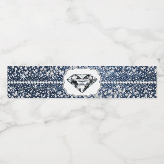 Denim und Diamond Water Flaschen Labels Wasserflaschenetikett (Einzelnes Label)