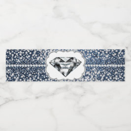 Denim und Diamond Water Flaschen Labels Wasserflaschenetikett