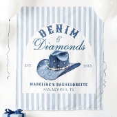 Denim und Diamonds Bachelorette Backdrop Cowgirl Wandteppich