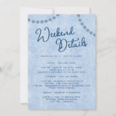 Denim und Diamonds Blue Western Junggeselinnen-Abs Einladung (Rückseite)