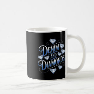 Denim und Diamonds Country Western Bachelorette Pa Kaffeetasse