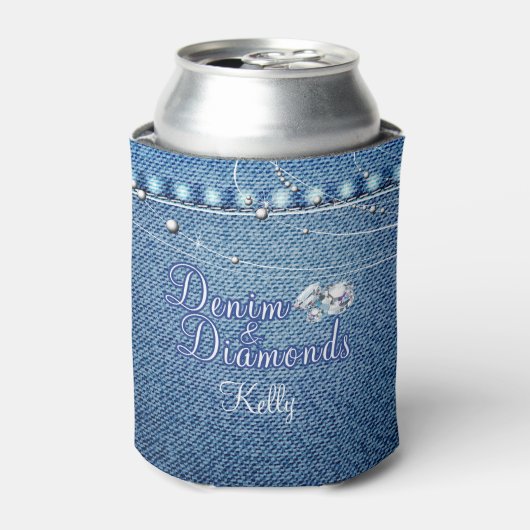 Denim und Diamonds Dosenkühler (Kanne Vorderseite)