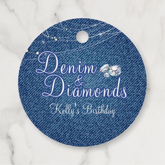 Denim und Diamonds Geschenkanhänger (Rückseite)