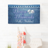 Denim und Diamonds Party Banner (Insitu)