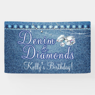 Denim und Diamonds Party Banner