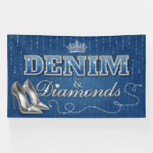 Denim und Diamonds Party Banner (Horizontal)