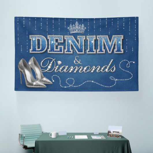 Denim und Diamonds Party Banner (Messe)