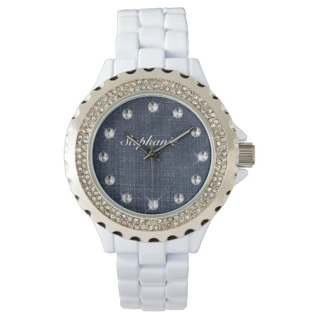 Denim und Diamonds Personalisiert Watch Armbanduhr (Vorderseite)