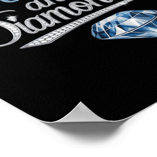 Denim und Diamonds trendige Mode Poster (Ecke)