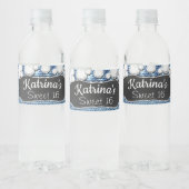 Denim und Diamonds Water Bottle Labels Wasserflaschenetikett (Flaschen)