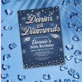 Denim und Diamonds zum Geburtstag Einladung