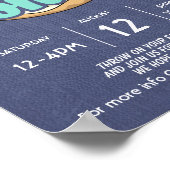 Denim und Donuts Schule PTO PTA Spendenaktion Poster (Ecke)