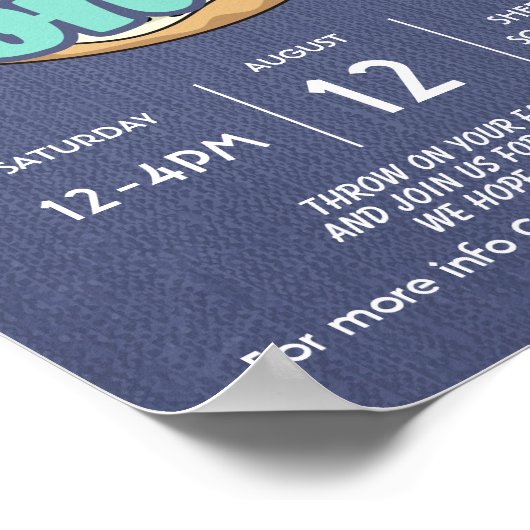 Denim und Donuts Schule PTO PTA Spendenaktion Poster (Ecke)