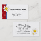 Denim-und Gänseblümchen-AllzweckVisitenkarte Visitenkarte (Vorne/Hinten)