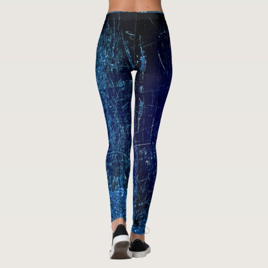 Denim und Glitzer Leggings (Rückseite)
