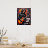 Denim und Guitar Poster (Küche)