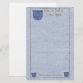 Denim und Hosentasche stationär Briefpapier (Vorne/Hinten)