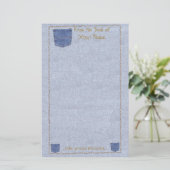 Denim und Hosentasche stationär Briefpapier (Stehend Vorderseite)