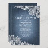 Denim und Lace Bridal Dusche Einladung (Vorne/Hinten)