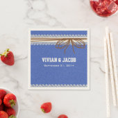Denim und Lace Custom Wedding Napkin Serviette (Beispiel)