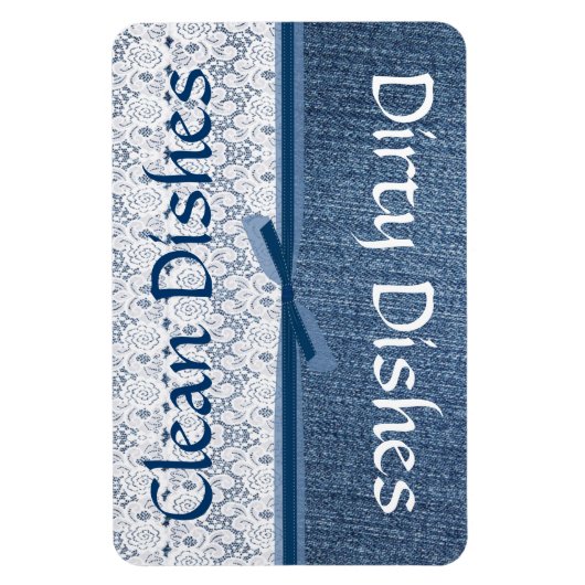 Denim und Lace Geschirrspüler Magnet (Vertikal)