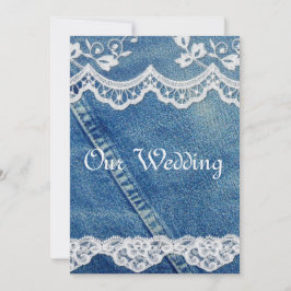 Denim und Lace Rustic Country Wedding Einladungen