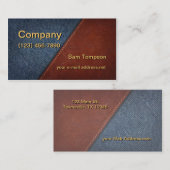 Denim und Leather Visitenkarte (Vorne/Hinten)