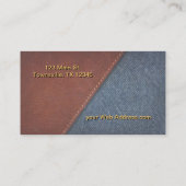 Denim und Leather Visitenkarte (Rückseite)