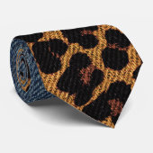 Denim und Leopard Krawatte (Gerollt)
