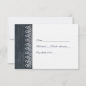Denim und Spitzen-uAwg mit Umschlag RSVP Karte (Vorderseite)
