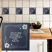 Denim und White Minimal Frame Bible Verse Fliese