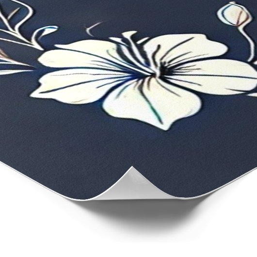 Denim und White Minimal Frame Bible Verse Poster (Ecke)