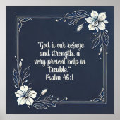 Denim und White Minimal Frame Bible Verse Poster (Vorne)