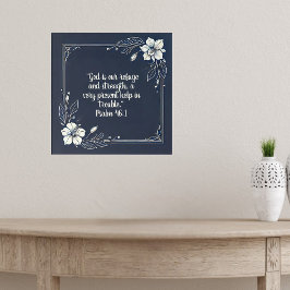 Denim und White Minimal Frame Bible Verse Poster