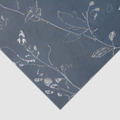 Denim und White Tiny Blume Decoupage Seidenpapier (Ausschnitt)