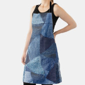 Denim Urban: Bedrucktes gestreiftes Patchwork. Schürze (InSitu)