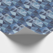 Denim Urban: Distressed Streifen-Patchwork. Geschenkpapier (Ecke)