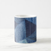 Denim Urban: Distressed Streifen-Patchwork. Kaffeetasse (Mittel)