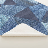 Denim Urban: Distressed Streifen-Patchwork. Sherpadecke (3/4)